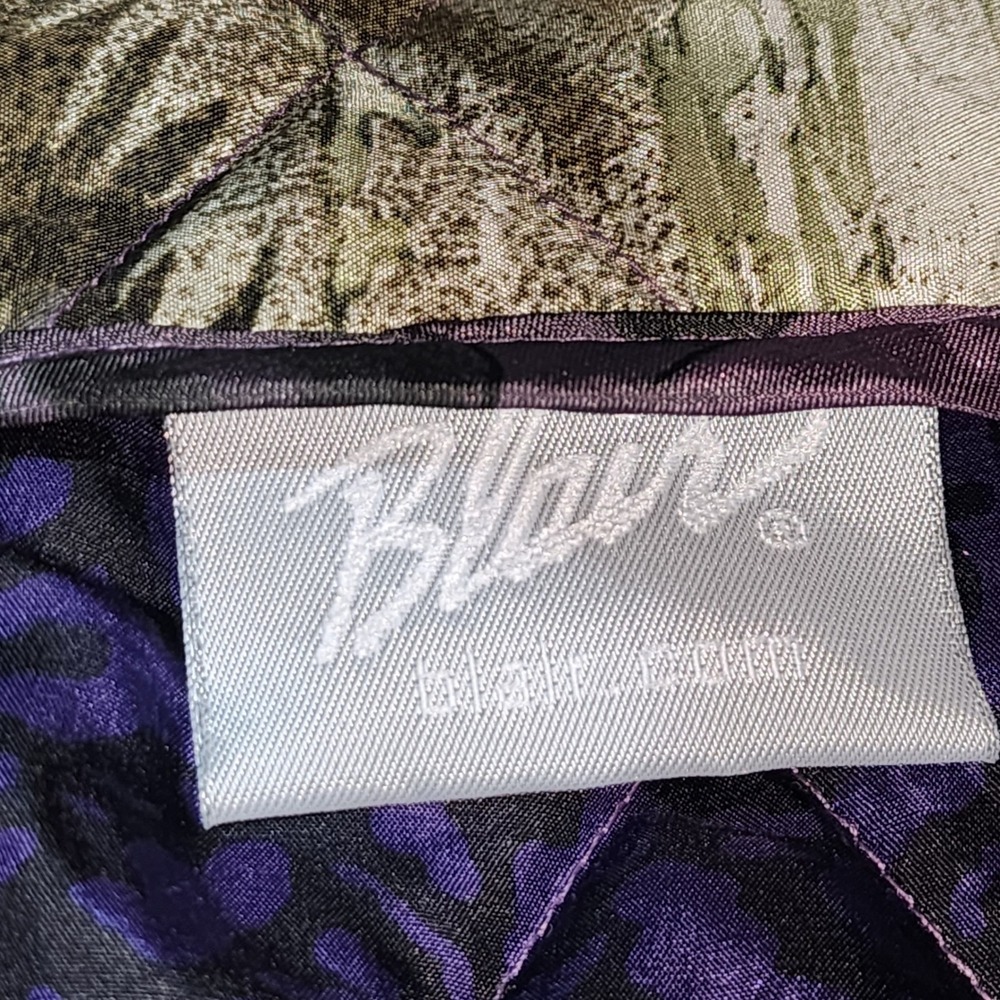Blair Silk Quilted Jacket Medium Multicolor Patchwork Reversible Floral Boho - Picture 5 of 12